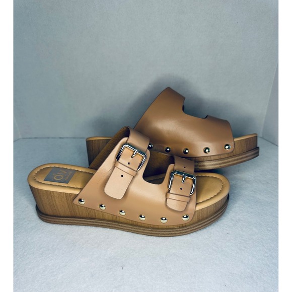 RARE DV by‎ Dolce Vita KEEVA Platform Sandals Buckle Slides Wedges BNWT Size 8.5 - Picture 1 of 12